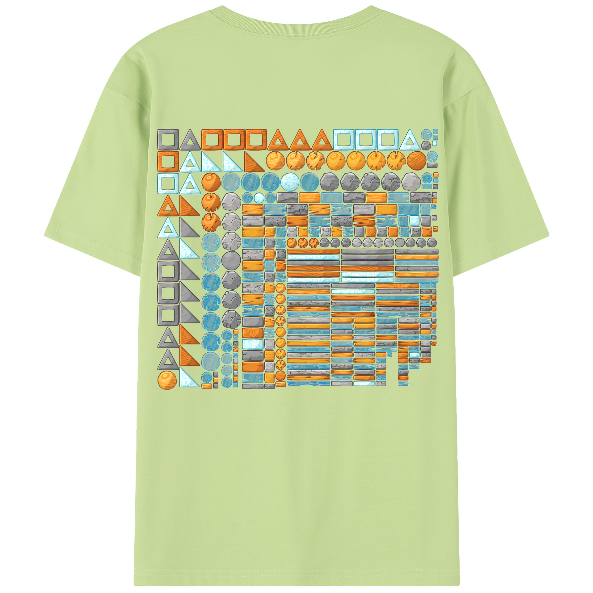 （画像用） Angry Birds アングリーバード 綿100％半袖Tシャツ（背面プリント）